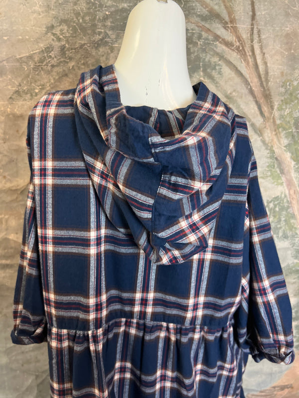 5426 Hooded Flannel Tunic