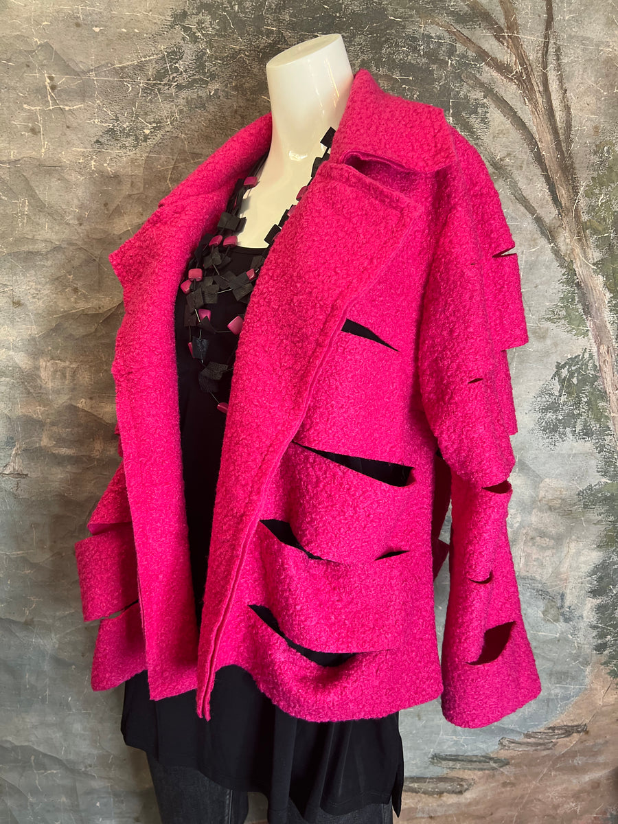 CO-2116 Serena Coat-Fuchsia – Absolutely Abigail's