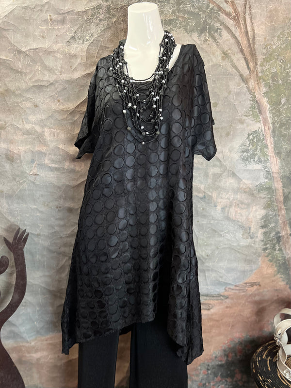 AD1040 Orbit Shirt Dress-Black