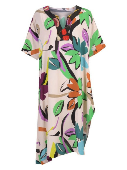 SD208T Tropical Floral Dress