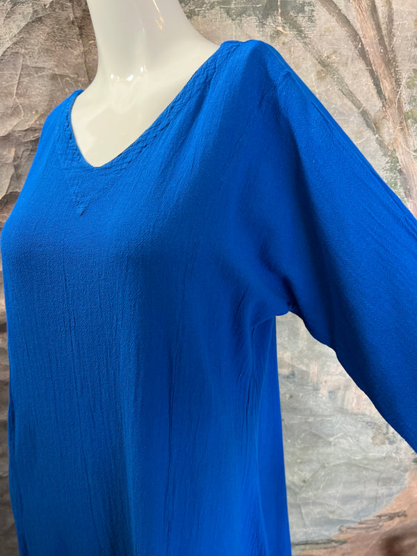 D626 Swirl Short Dress-Azul