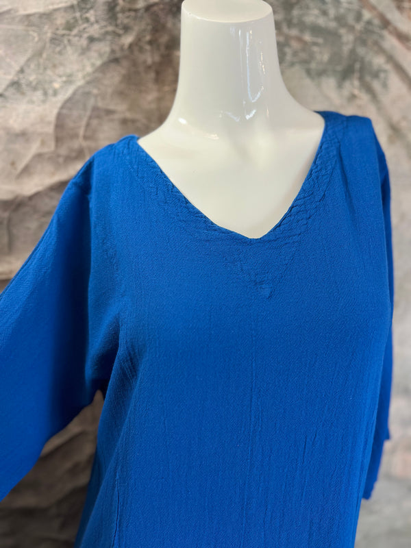D626 Swirl Short Dress-Azul