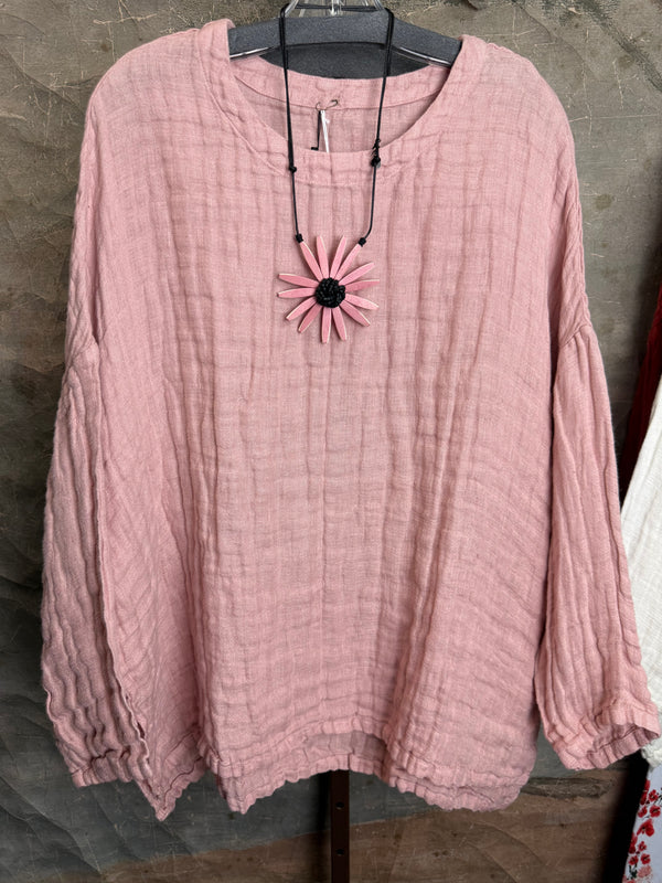 PW8815 We The Free Pucker Tunic-Blush Pink