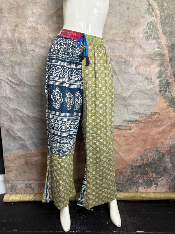 2007W Wide Leg Kantha Pants-Mix 2