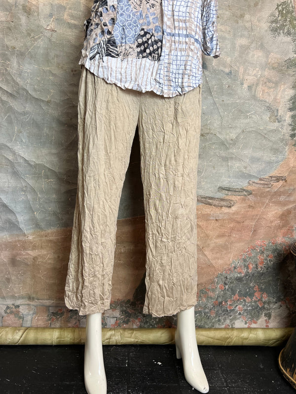 24054 Crinkle Pants-Khaki