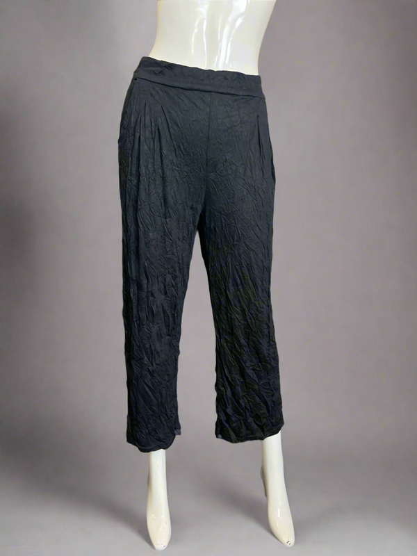 24054 Crinkle Pants-Black