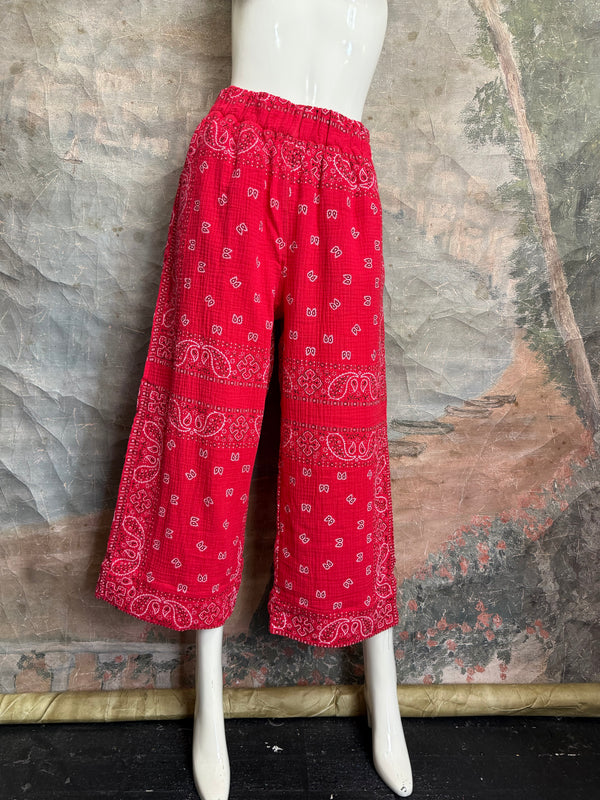5791 Bandana Crop Pant-RED