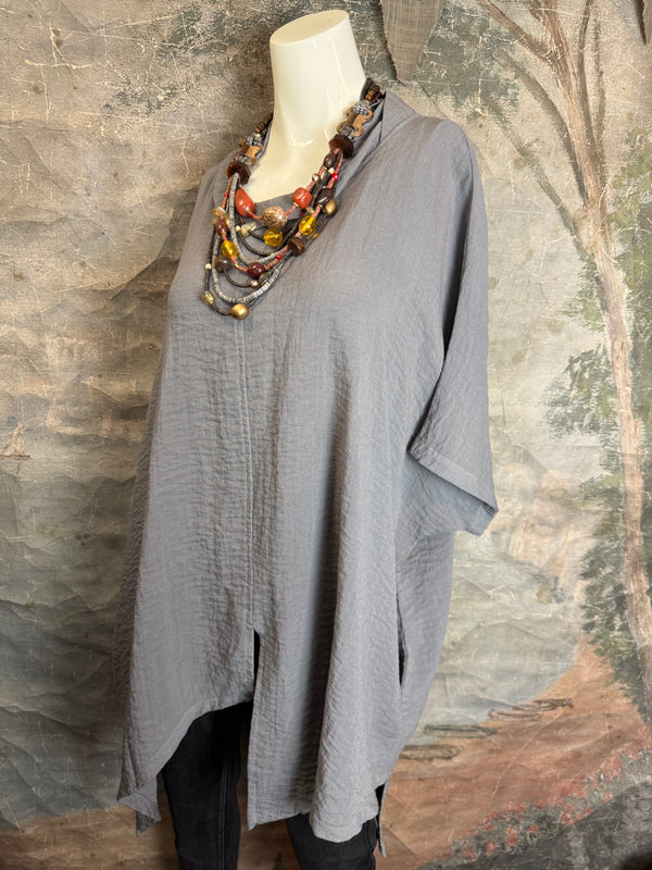 2066-11 Asymmetrical Cowlneck-Zinc