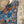 Load image into Gallery viewer, Oversized blue floral print crew pullover with orange and multicolor botanical pattern, long sleeves, relaxed fit - 4
