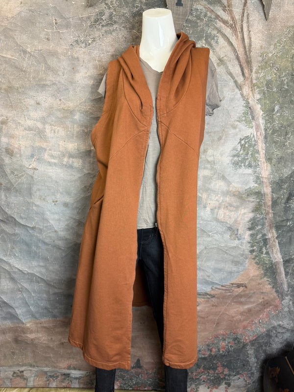 2626AU Zip Hoodie Vest-Ginger