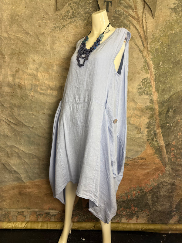 MP-HLD1066 Lagenlook Dress-Kentucky Blue