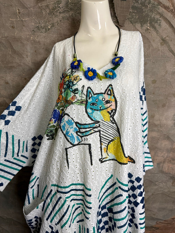 T1196 Vneck Dolman High-low Top-CAT-Astrophy
