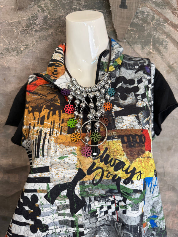 D502NB Slvless Sharkbite Dress-Always You.