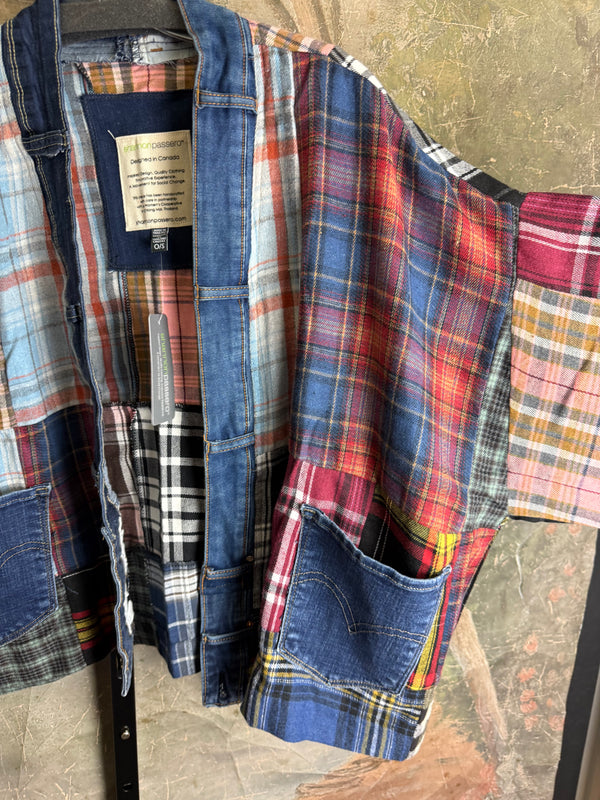 5573 Lodge Flannel Cardigan-Mix B