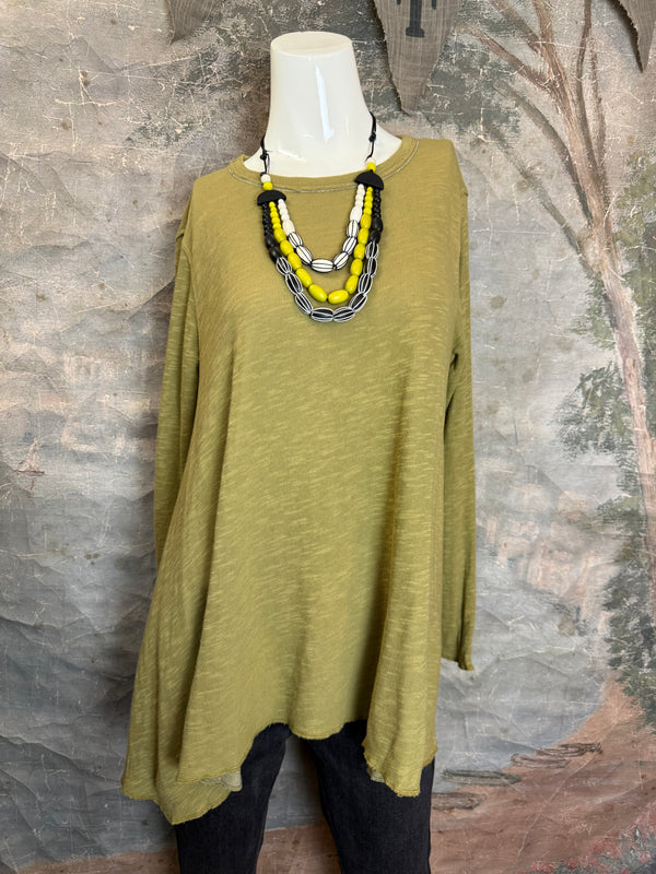 1050-88 Cotton Knit Angel Tee-TEAK