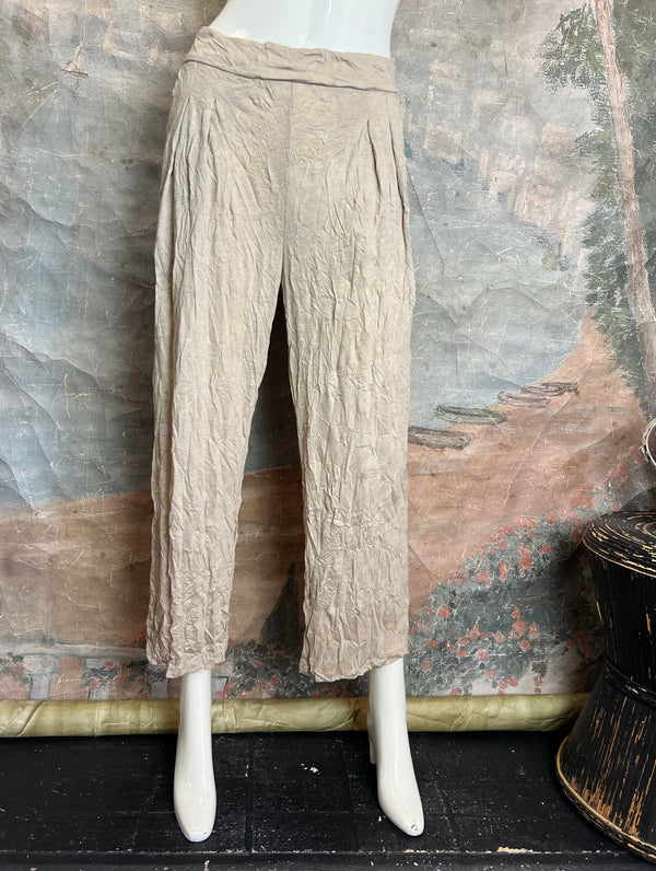 24054 Crinkle Pants-Khaki