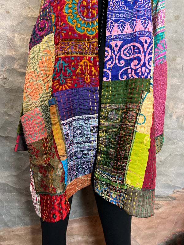 5683J Kantha/Vintage Kimono JKT-Bold Mix 2