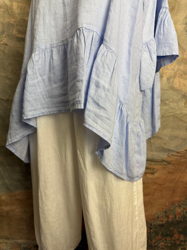 MP-HLT651 Baby Doll Top-Kentucky Blue