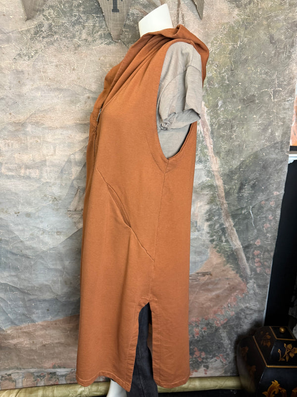 2626AU Zip Hoodie Vest-Ginger