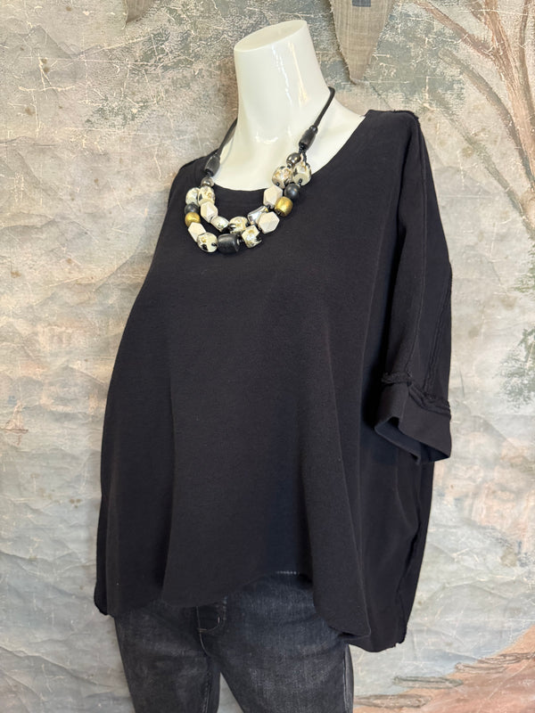 8300-3061 Pullover Vest Topper-Black