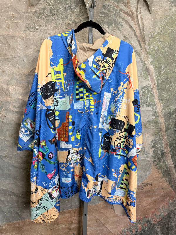 Inoah's Artful 2 Look Raincape-Curious Bots