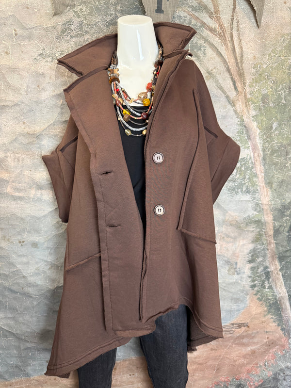 6572AU Short Slv Flare Jacket-Black