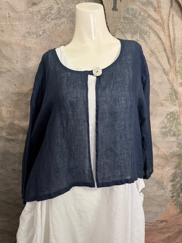 MP-MT348 Bolero With Button-Navy