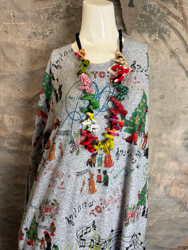 D387 Woofmas Carol A-line Dress