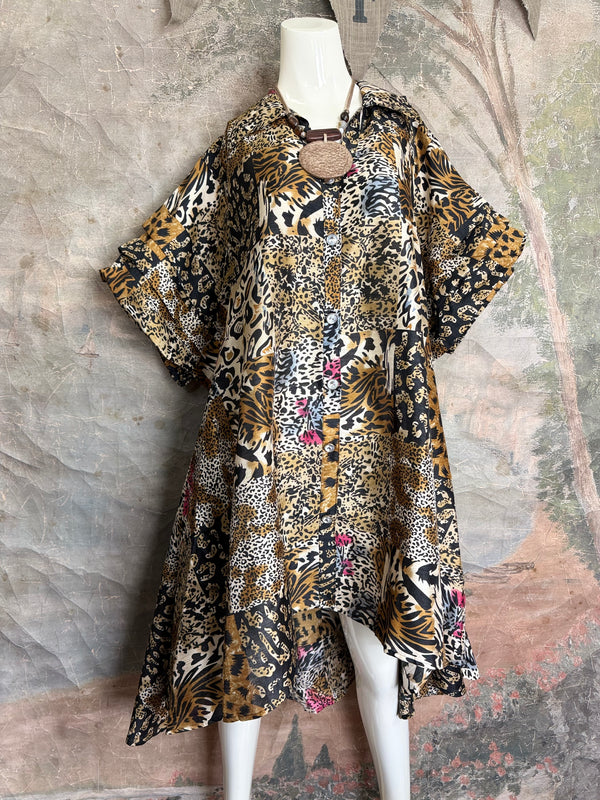 AD26-01 The High-Low Echo Dress-Safari Flair