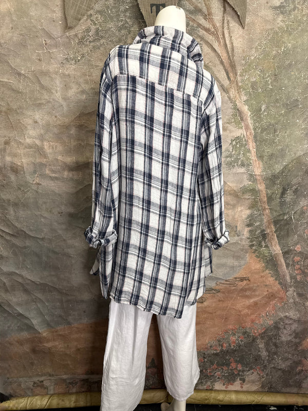 MP-ELT550 Plaid Boyfriend Shirt
