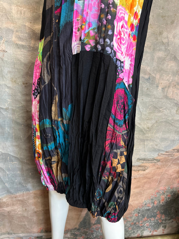 25332 Crushed Print Media Dress