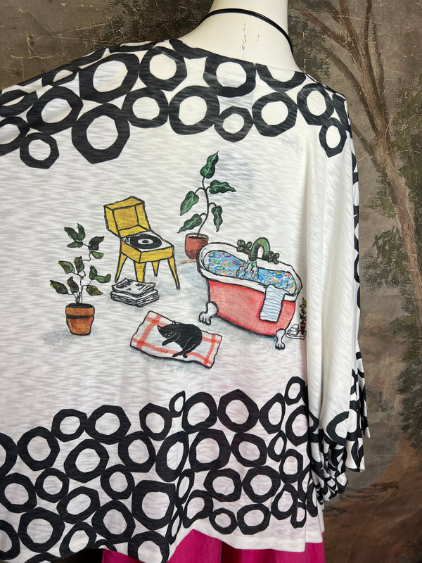 T1369K White Knit Whimsy Top-Pawty Bath