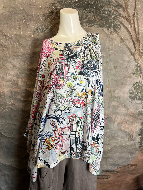 T1369K White Knit Whimsy Top-Bonjour Paris
