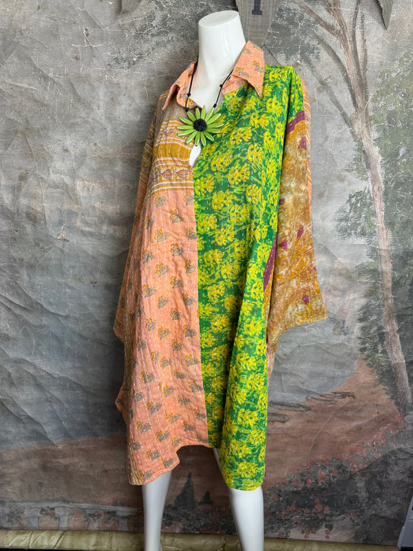 1013w Long Kurta Shirt Dress-Stella