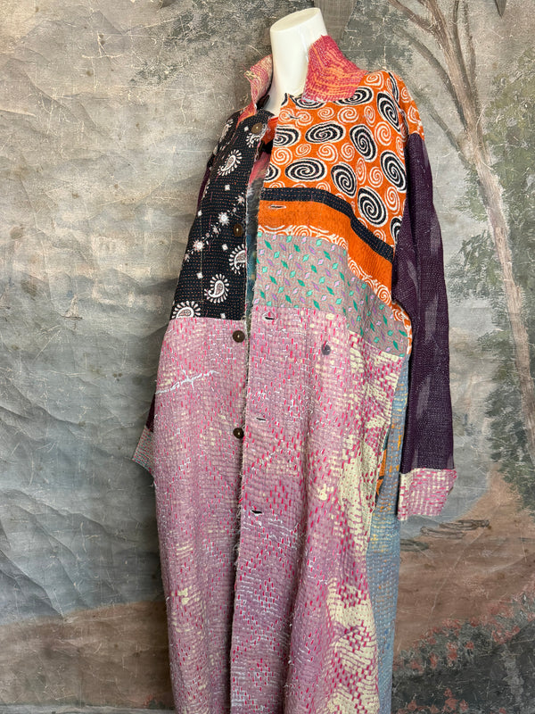 JG-183 Kantha Sunrise Coat-MIX 5