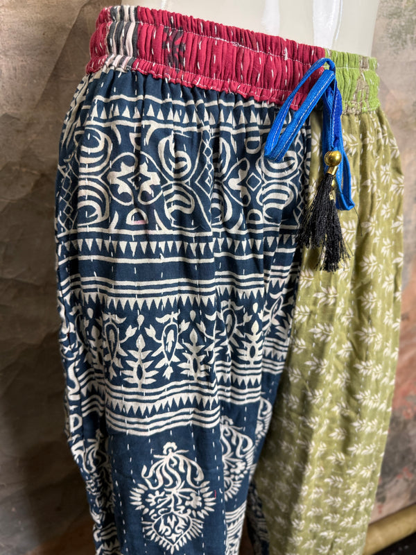 2007W Wide Leg Kantha Pants-Mix 2