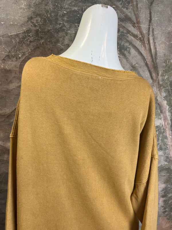 PL188- High-Low Sweatshirt-Mustard