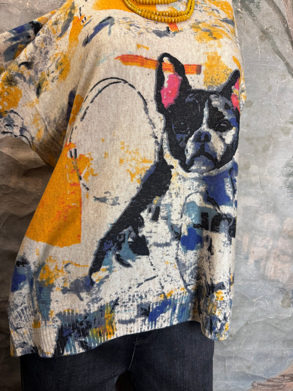 25704 Icon Print Sweater-Frenchy