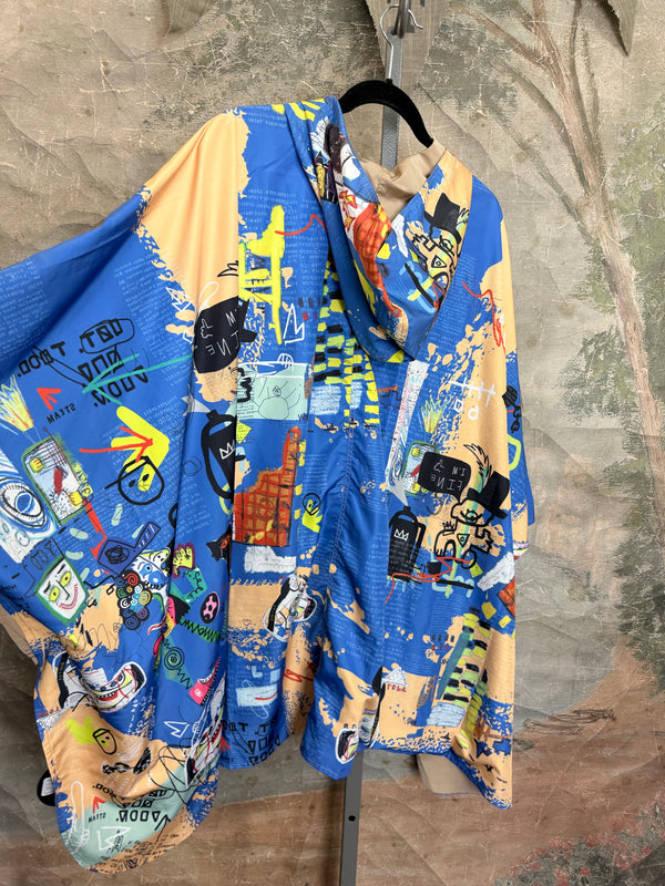 Inoah's Artful 2 Look Raincape-Curious Bots
