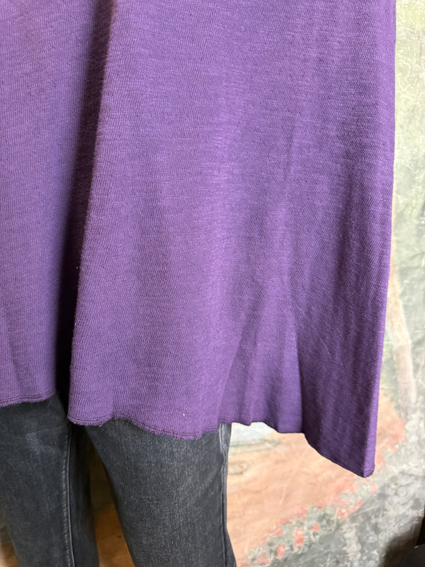 1050-88 Cotton Knit Angel Tee-Eggplant