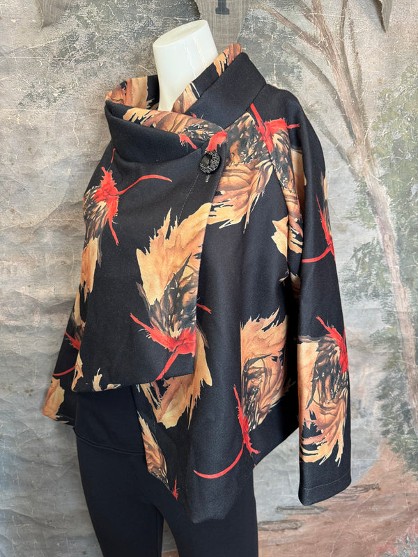 91813 Asym Floral Cropped JTK-BLACK