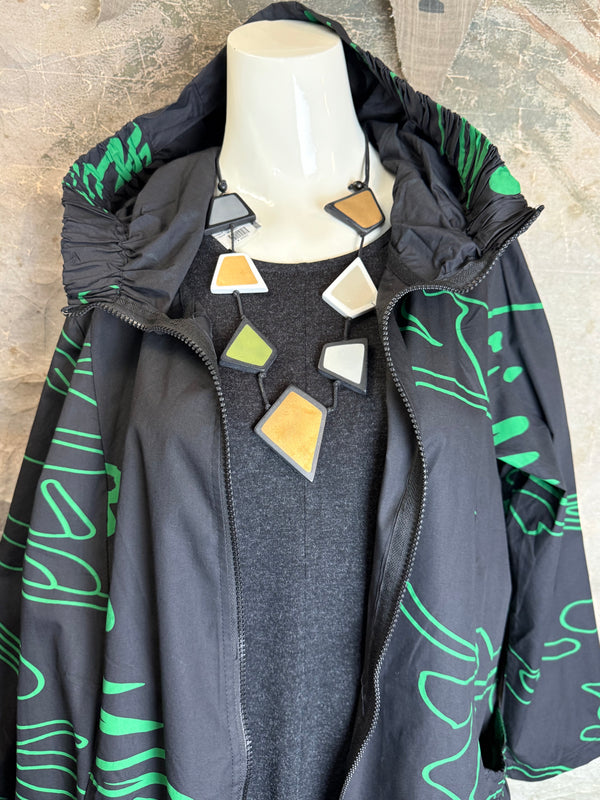 1029 City Scribble Jacket-Green