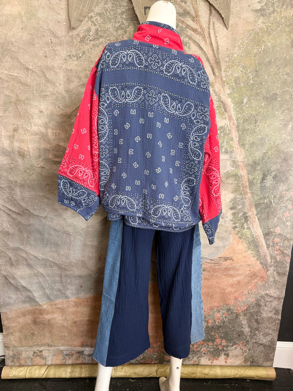 5756 Bandana Mix Cardigan
