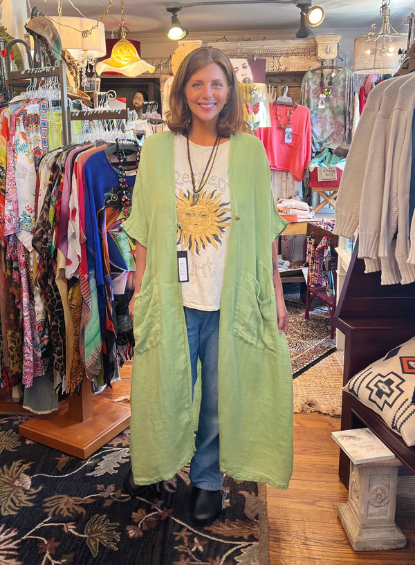 3405 Knot Pocket Dress-Apple Green