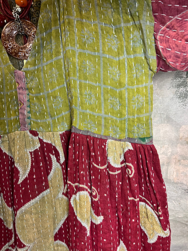 JG-156 Kantha Sunrise Dress-Mix 6