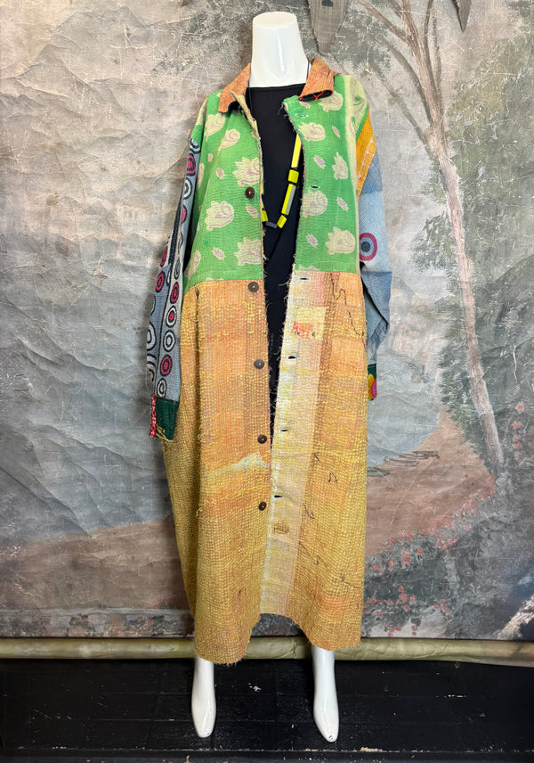 JG-183 Kantha Sunrise Coat-MIX 6