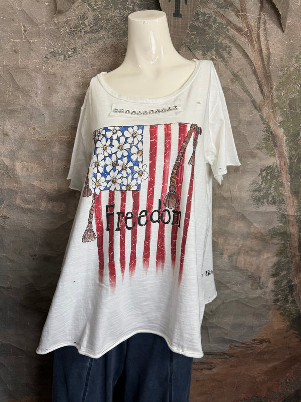 ARB Celebrate W/Chic USA Tshirt-White/Floral