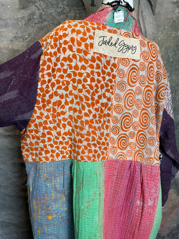JG-183 Kantha Sunrise Coat-MIX 5