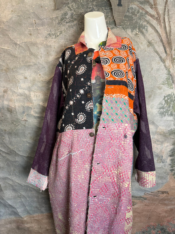 JG-183 Kantha Sunrise Coat-MIX 5