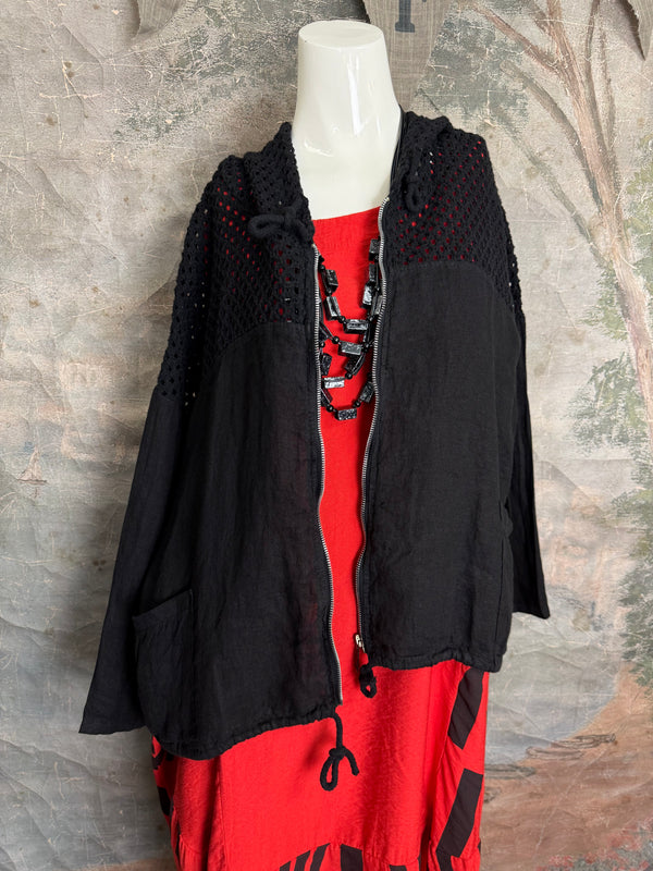 92076 Mix Net Jacket-Black